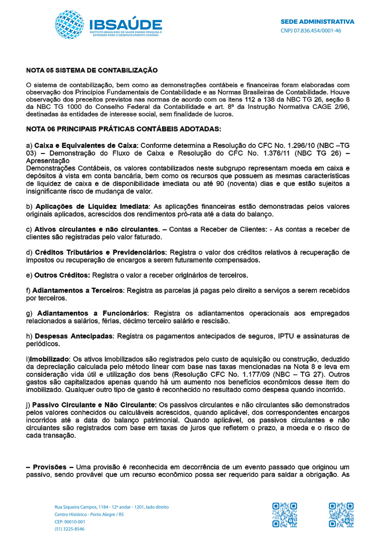 Página 3 de Notas Explicativas