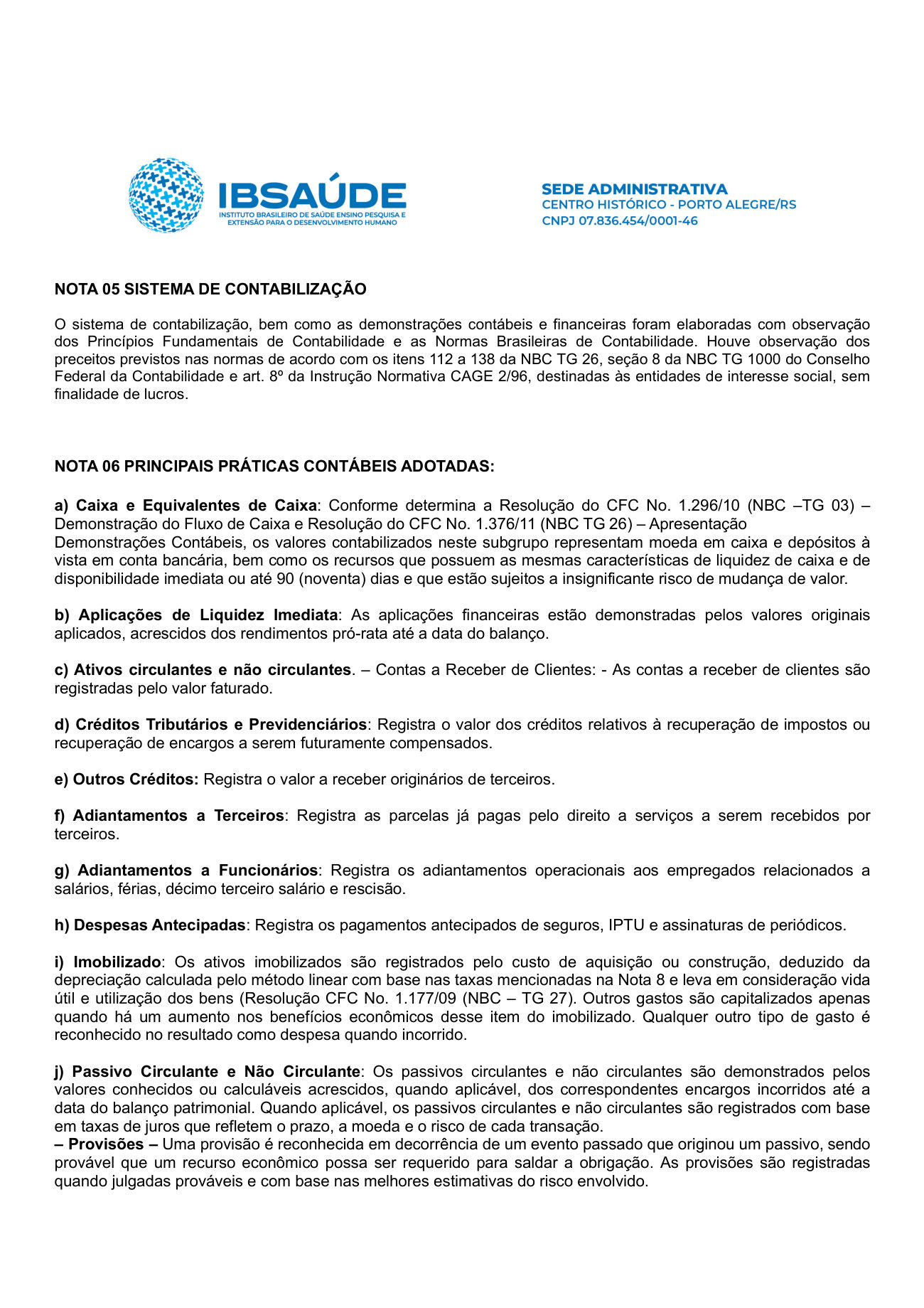 Página 3 de Notas Explicativas