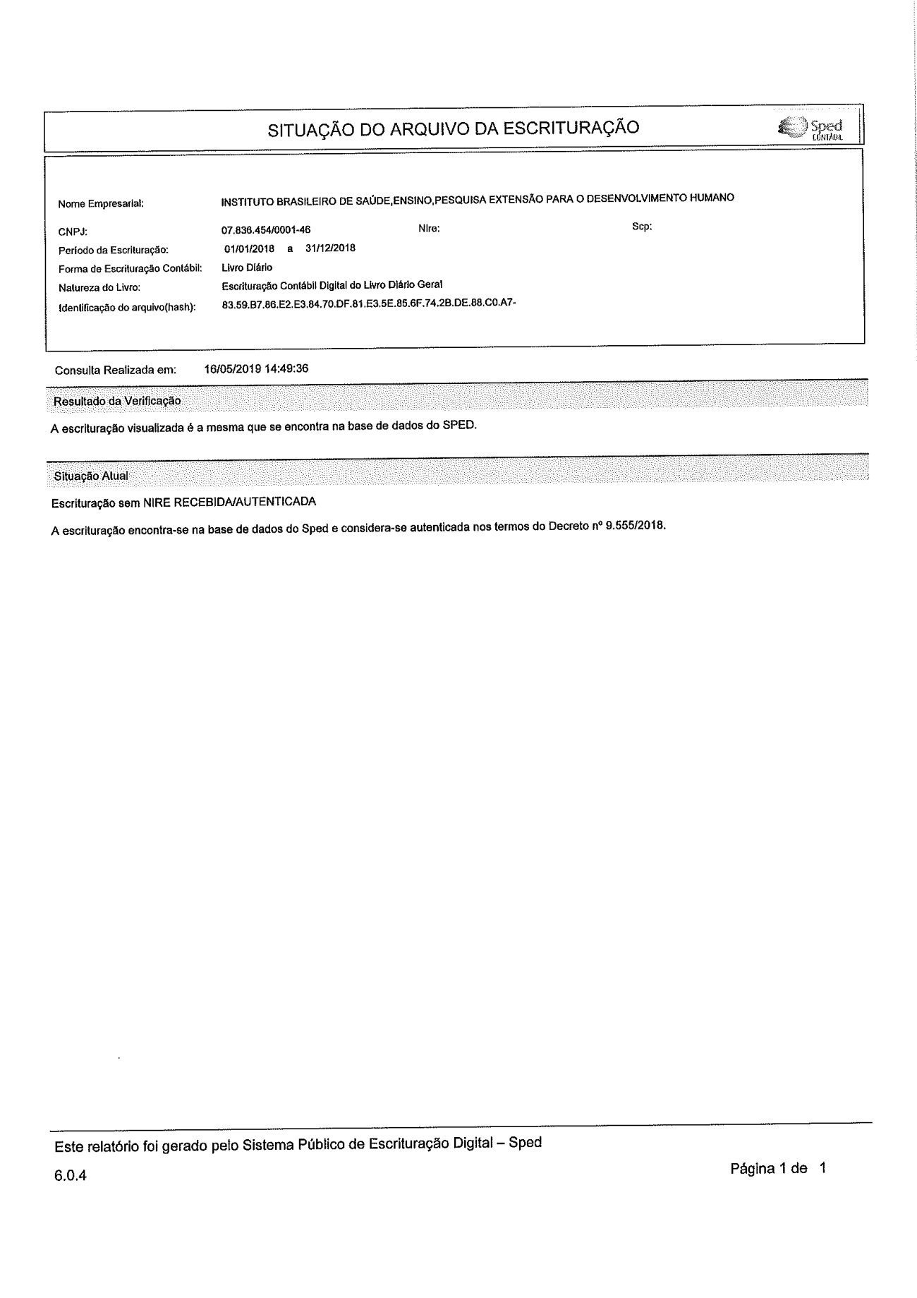 Página 17 de Balanço Patrimonial Exercício 2018