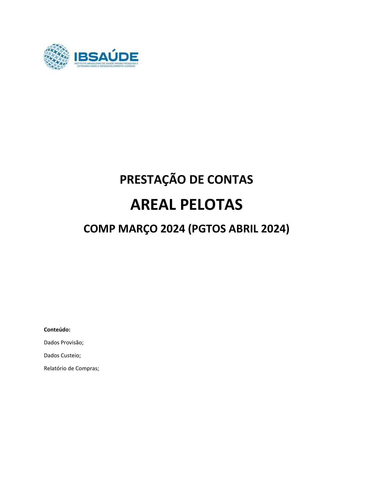 Página 2 de Relatorio Financeiro Upa Areal Março 2024