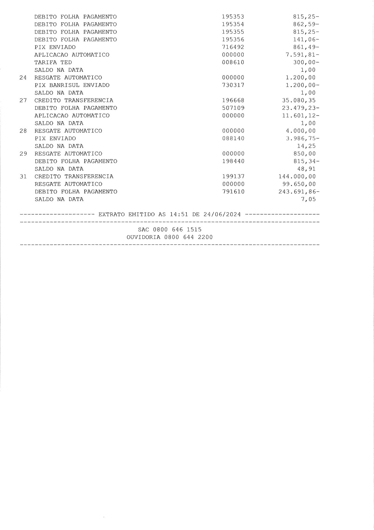 Página 9 de Relatorio Financeiro Upa Areal Abril 2024