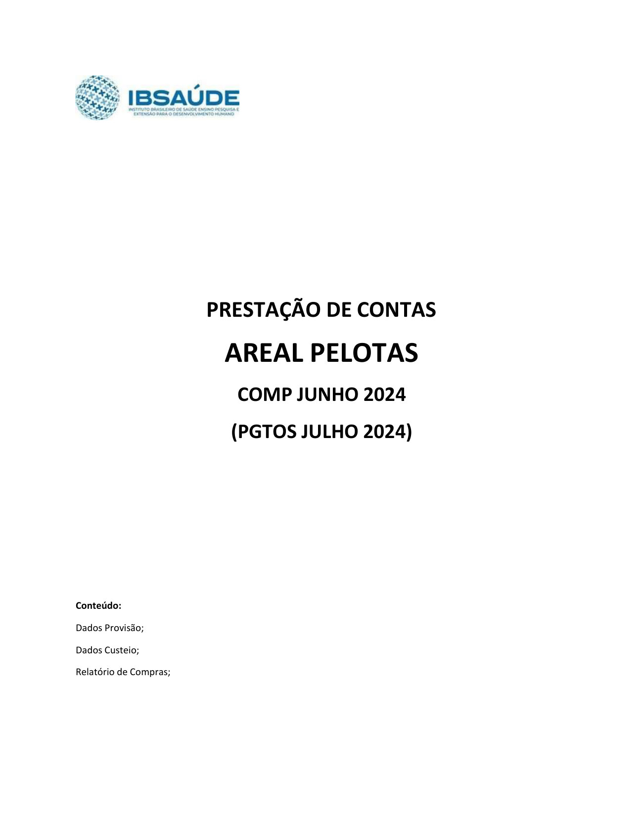 Página 2 de Relatorio Financeiro Upa Areal Junho 2024